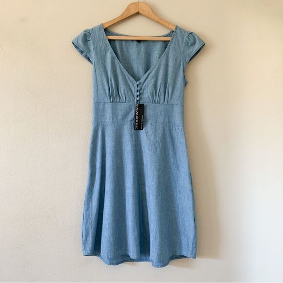 Banana Republic Cap Sleeve Chambray Minidress - Picture 3 of 8